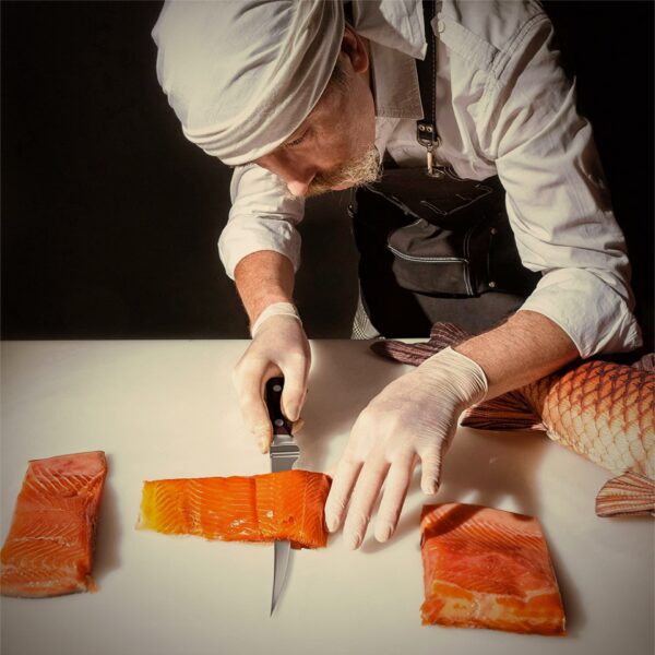 Fish Filleting Knife removing skin