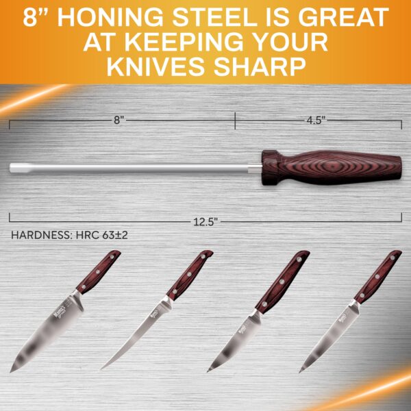 Honing steel is great for all kitchen knives